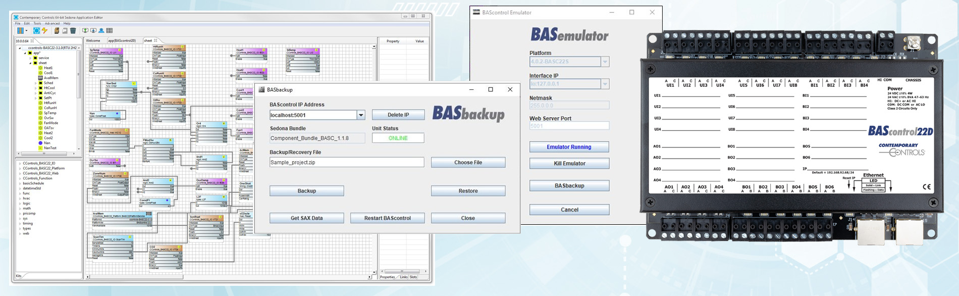 bas controller with sedona wiresheet